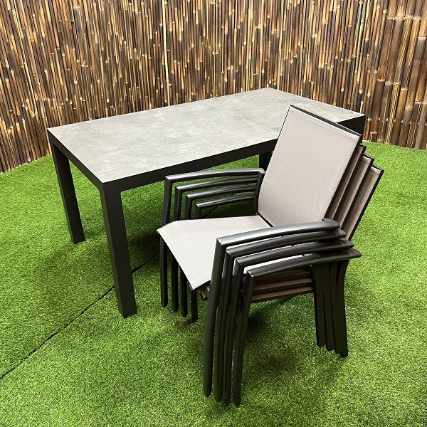Stapelstoel Tampa - Aluminium - Textileen - Qopps - Wiegers XL meubels en tuinmeubelen