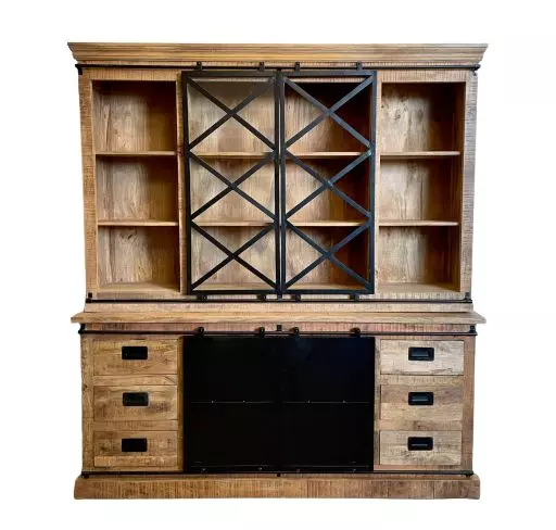 Buffet Cabinet Iron Mango Wood - Einzigartige Designs Aufbewahrungsschränke
