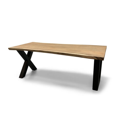 Baumstammtisch Suarholz – U/X Bein – 250 cm – WGXL Kollektion – Wiegers XL meubels en tuinmeubelen