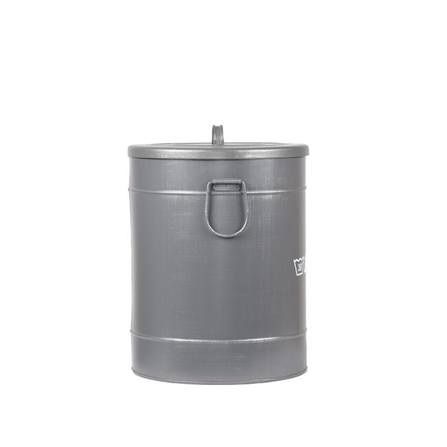 LABEL51 Aufbewahrungsbehälter Waschkorb - Grau - Metall - M - GS-12.053