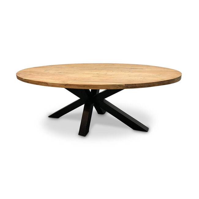 Esstisch Akazienholz – Oval – Spinnenbein 10 x 5 cm – 250 cm – WGXL Kollektion – Wiegers XL meubels en tuinmeubelen