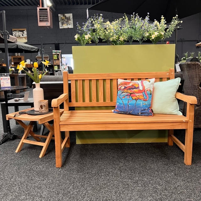 Gartenbank Dalton – Teakholz – 130 cm – WGXL Kollektion – S&S – Wiegers XL meubels en tuinmeubelen