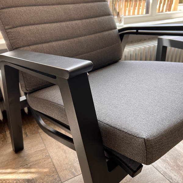 Loungestoel Ydara - Verstelbaar met gasveer - Aluminium - Antraciet - Qopps - WiegersXL