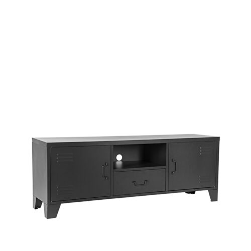 LABEL51 Tv-meubel Fence - Zwart - Metaal