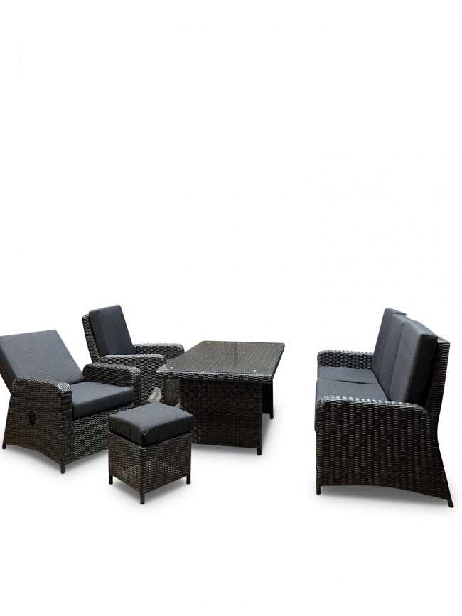 Lounge-Set Weybourne - Geflecht - Dunkelgrau - WGXL Kollektion - Wiegers XL meubels en tuinmeubelen