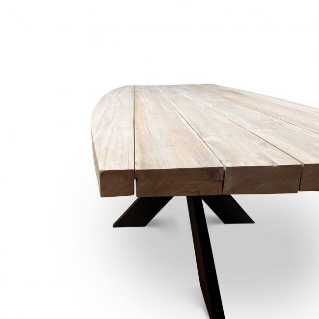Tuintafel Oval - Teakhout - Ovaal - 250 cm - WGXL Collection - Wiegers XL meubels en tuinmeubelen