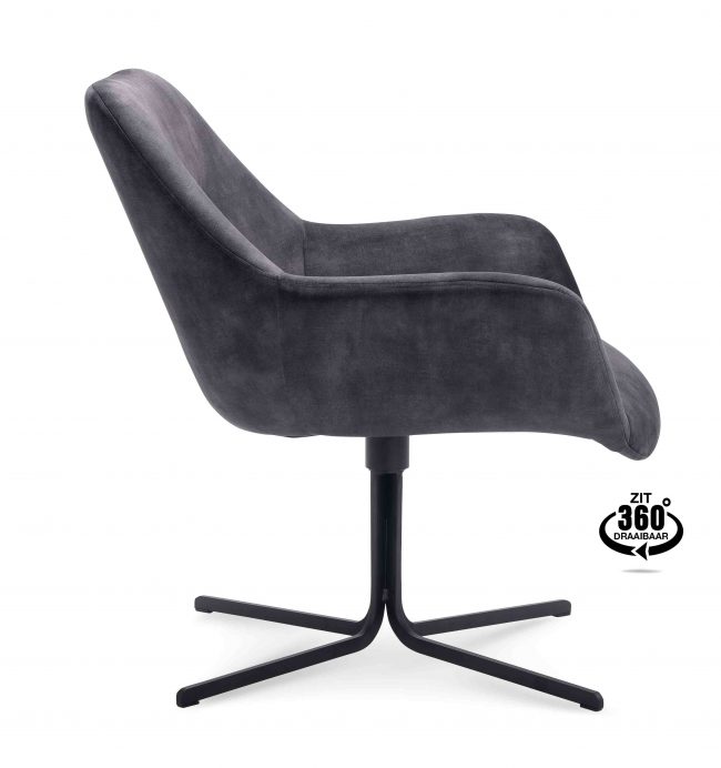 Fauteuil Arismo - Stof Adore - Antraciet - WGXL Collection