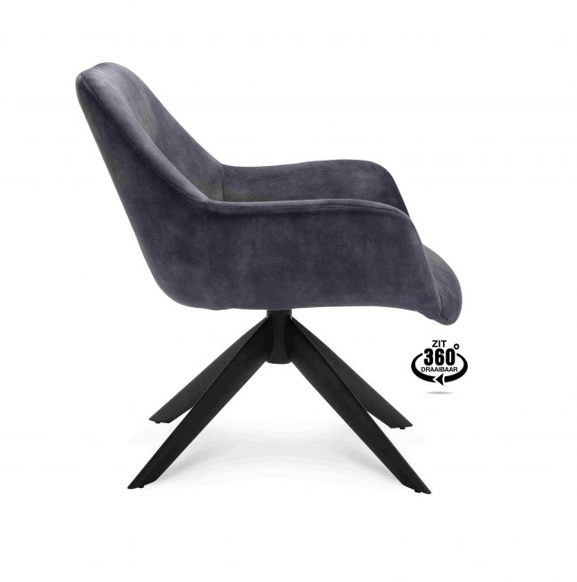 Fauteuil Clinton - Stof Adore - Antraciet - WGXL Collection