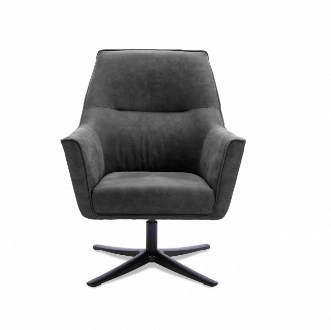 Fauteuil Bronko - Microleder Bull - Graphite - WGXL Collection