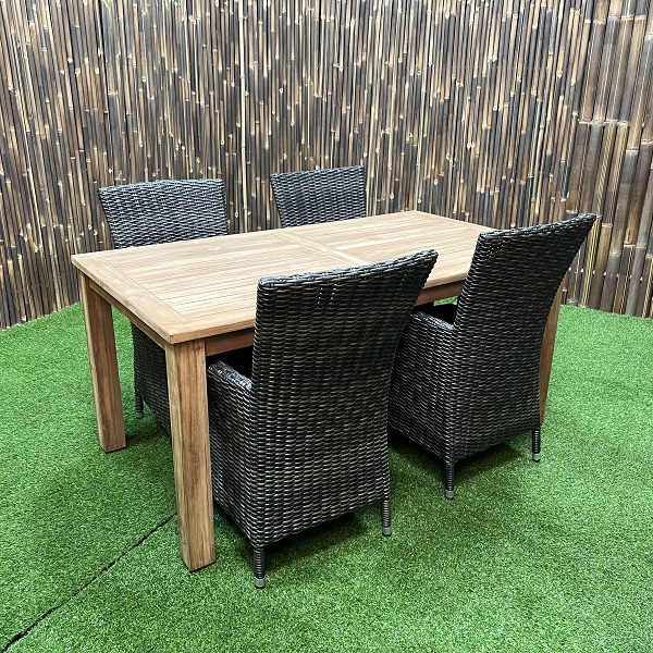 Gartentisch Bistro - Teak - Rechteckig - 160 cm - WGXL Kollektion - Wiegers XL meubels en tuinmeubelen