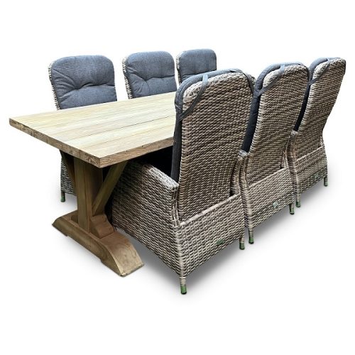 Garten-Set Levas - Houston - 4 oder 6 Personen - Qopps - Wiegers XL meubels en tuinmeubelen