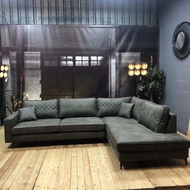 Sofa Romeo - Preston Fabric - Anthrazit - Loungesofa - WGXL Kollektion - Wiegers XL meubels en tuinmeubelen