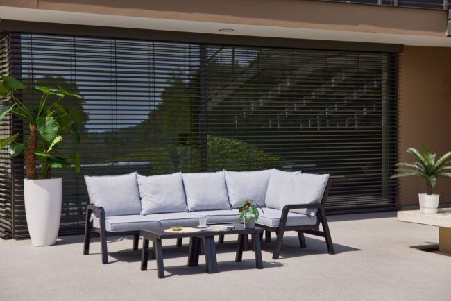 Loungeset Ibiza M - Kunststoff - Grau - Hartman - Wiegers XL meubels en tuinmeubelen