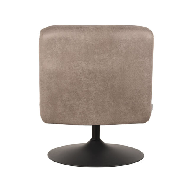 LABEL51 Fauteuil Eli - Taupe - Micro Suede - 180122569
